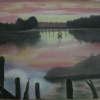 Watery Evening (pastel) © Ann Bishton 2014