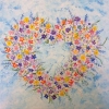 Hearts and Flowers (acrylic) © by Annabel Young 2016