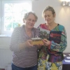Elaine receiving the Forrester Trophy for her Best Produce in Show