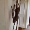 An amazing basket-weave hare statue