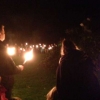Everyone is waiting for the bonfire to be lit