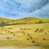 Autumn Bales (watercolour) © Sue Robinson 2015