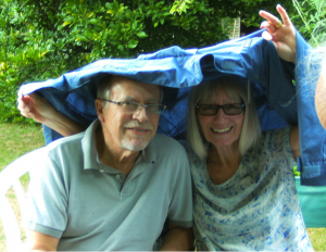 Phil and Wendy in the rain