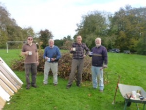 Apparently they built a bonfire as well as drinking tea!