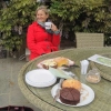 Sheila waiting for her tea