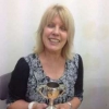 Sally Cox winning the Best Arts and Crafts cup for an Item of Embroidery