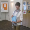 Jo Schneider winning the Best Poem Competition