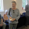 Diana Groot Copp winning the Claughton Diamond Award for the Finest Flower - her Dahlia