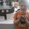 Sam Dewing winning his cup for the Best In Show for his Elephant Water Feature