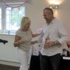 Judge Clive Evans receiving his thank you