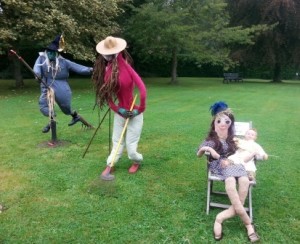All the scarecrows - aren't they scarey!!