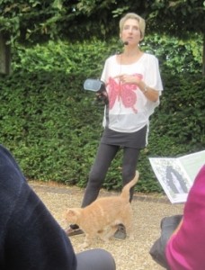 Rose trying to lecture us plus cat !!